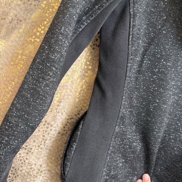 Y2K 2000s Fox Racing Charcoal Gray Button Up Hooded Sweater Womens Small - Picture 9 of 9